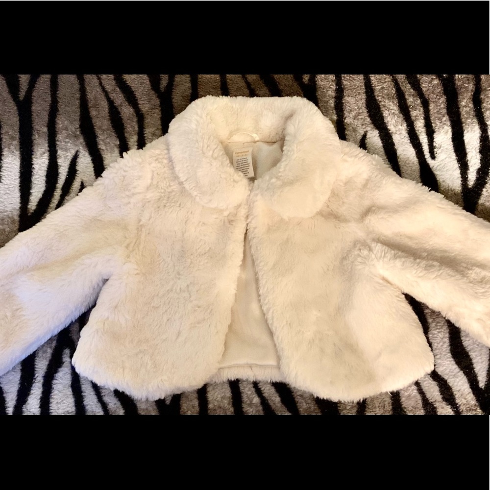 COPY - Cream faux fur jacket
